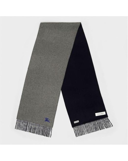 Burberry Gray Knight Solid Knitted Scarf