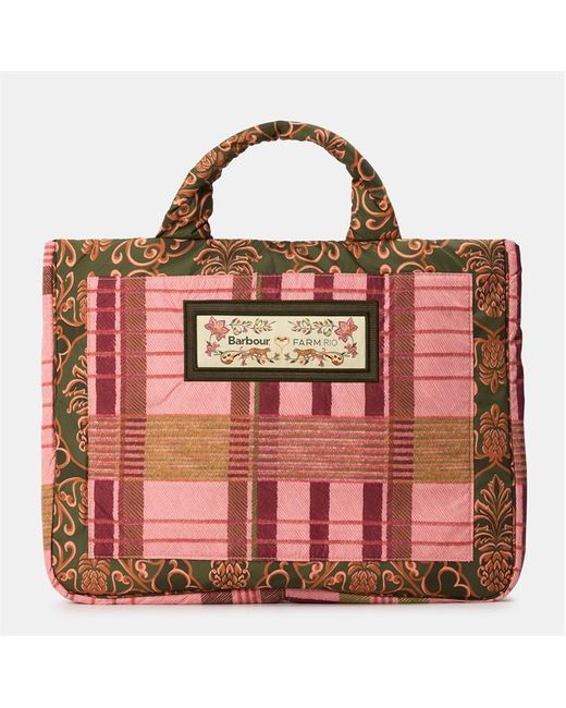 BARBOUR X FARM RIO Red X Farm Rio Maria Clara Tote Bag