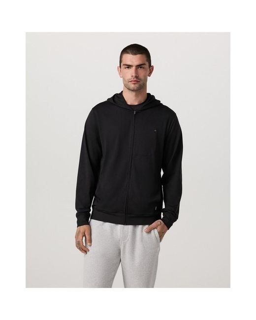 vuori Black Ponto Full Zip Performance Hoodie for men