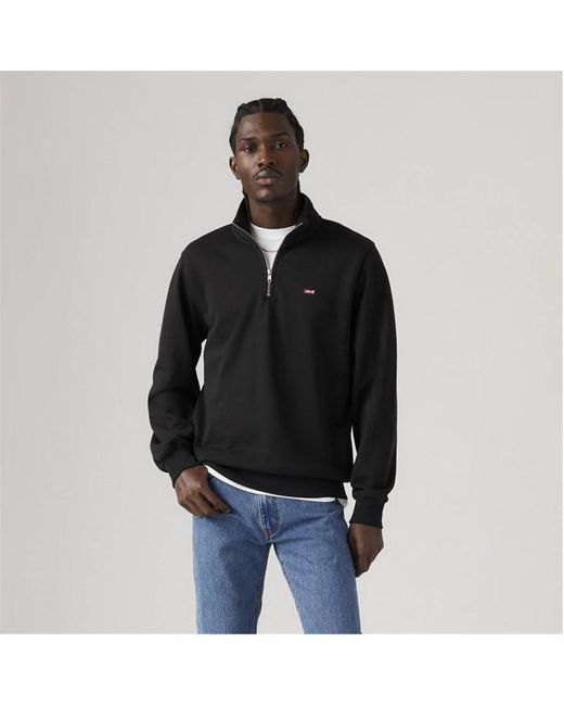 Levi's Black Quarter Zip Sweatshirt for men