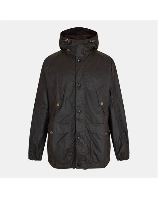 Barbour Black Re Mountain Re-Engineered Wax Jacket for men