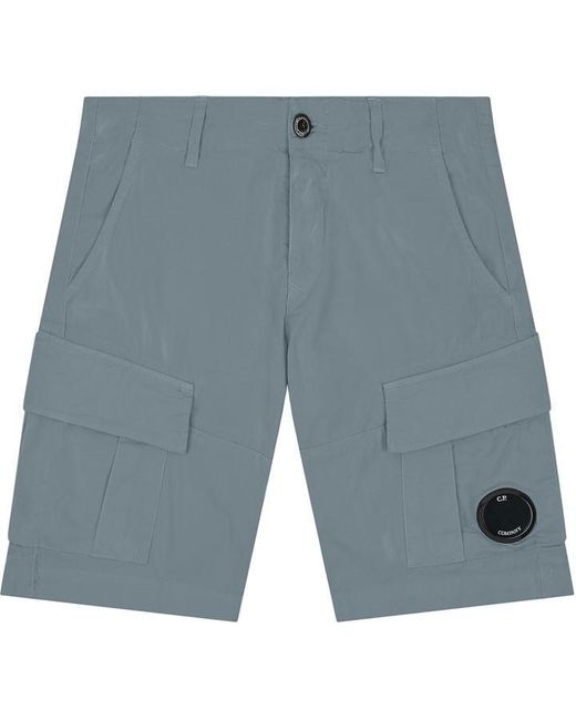 C P Company Blue Utility Cargo Shorts for men