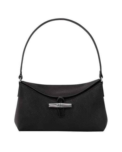 Longchamp Black Roseau Small Hobo Bag