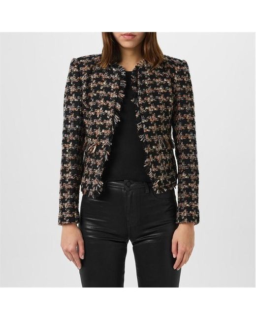 L'Agence Black Tweed Angelia Blazer