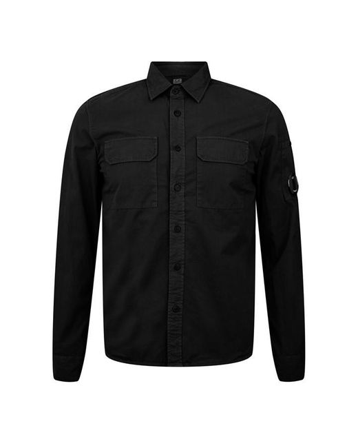C P Company Black Cp Brk Lno Pkt Shirt Sn99 for men