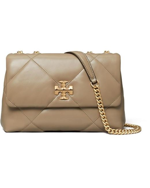 Tory Burch Natural Kira Quilted Shoulder Bag