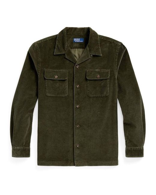 Polo Ralph Lauren Black Wide-Wale Cord Overshirt for men
