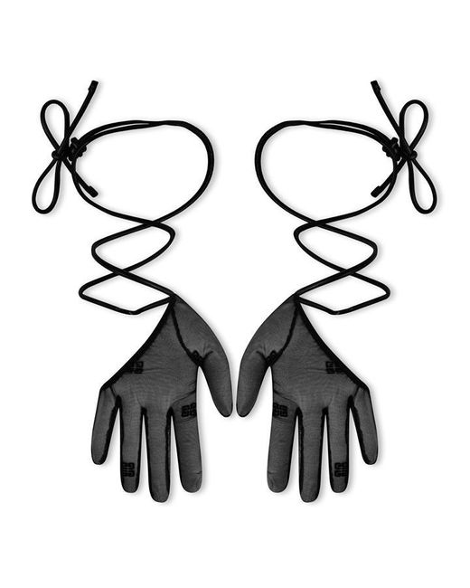 Givenchy Metallic Mini Strappy Gloves