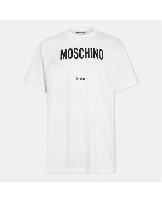 Moschino White Milano T-Shirt for men