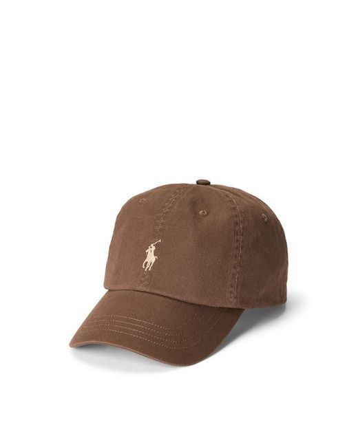Polo Ralph Lauren Brown Cotton Chino Adjustable Baseball Cap