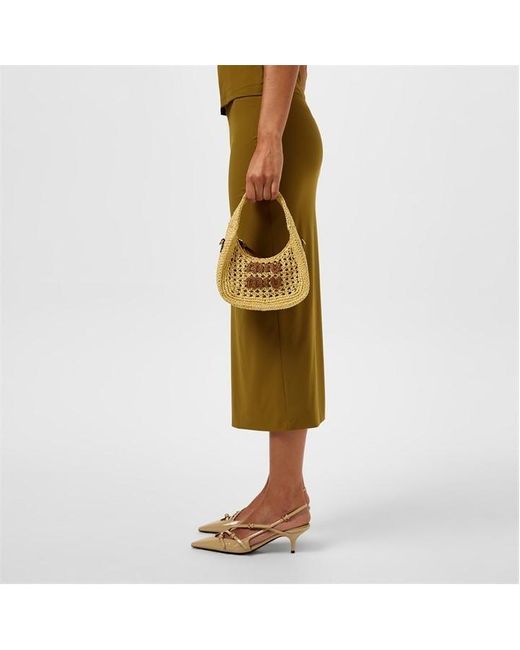 Miu Miu Yellow Wander Woven Hobo Bag