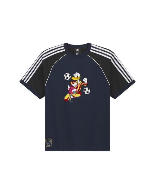 BRAIN DEAD X ADIDAS Blue T-Shirt for men