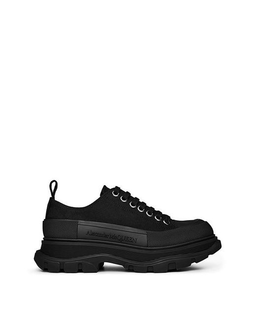 Alexander McQueen Black Tread Slick Low Trainers