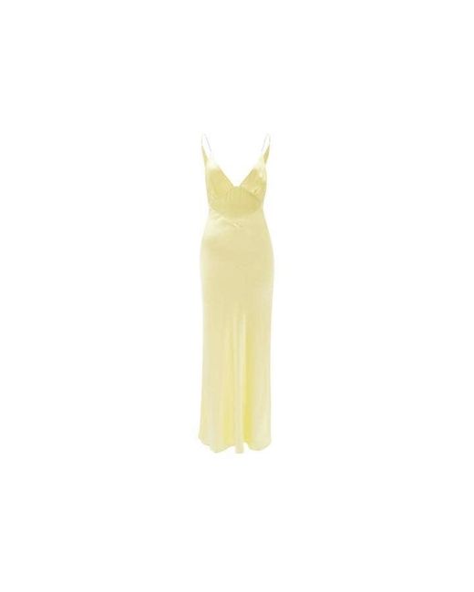 Bardot Yellow Capri Diamonte Slip Dress