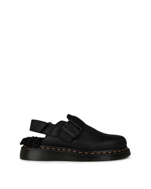 Dr. Martens Black Jorge Ii Faux Fur Lined Mules