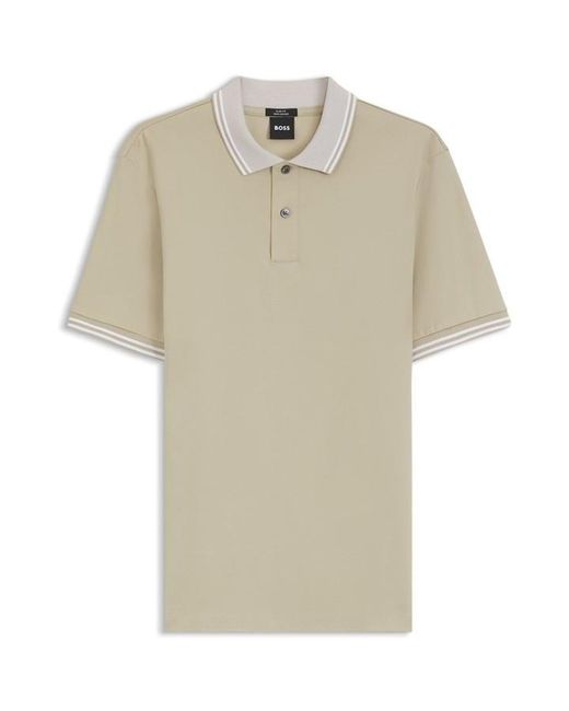 Boss Natural Short Sleeve Polo Shirt for men