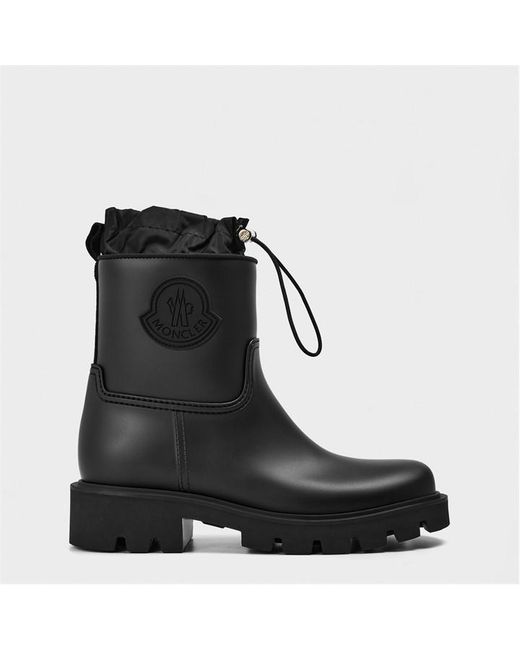 Moncler Black Kickstream Rain Boots