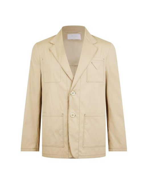 Prada Natural Single-Breasted Jacket for men