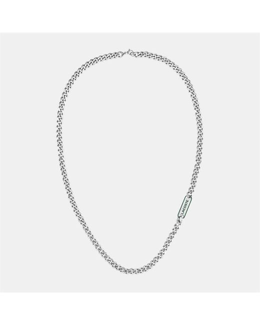 Lacoste Metallic Jewellery District Stainless Steel Chain Necklace for men