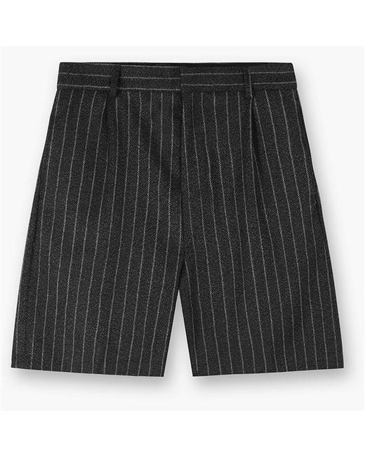 Represent Black Tailored Pinstripe Shorts, Pinstripe Design for men