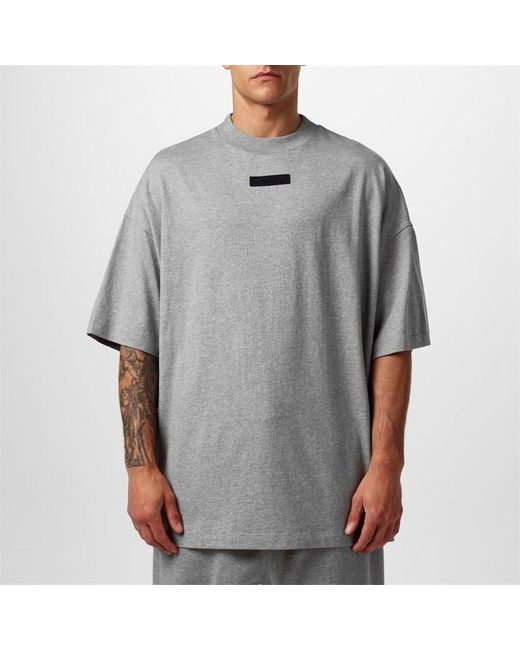 Fear Of God Gray Logo Crew T-shirt for men