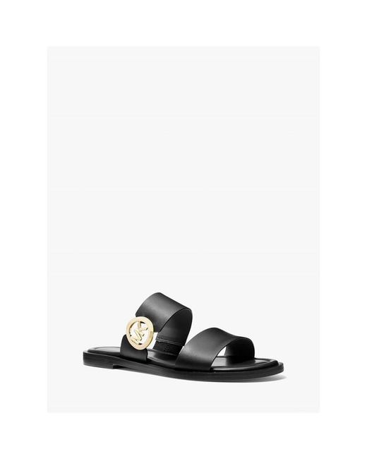 MICHAEL Michael Kors Black Cushioned Flat Sandals