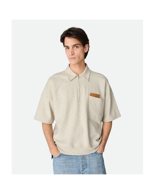 Bottega Veneta Gray Melange Polo for men