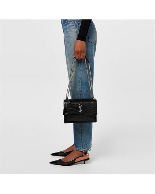 solferino medium satchel in box saint laurent leather