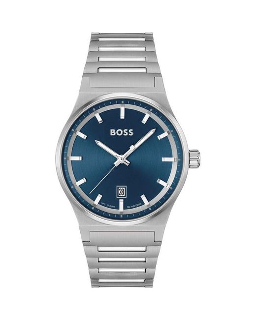 Boss Metallic Candour Three Hand Analogue Quartz Watch for men
