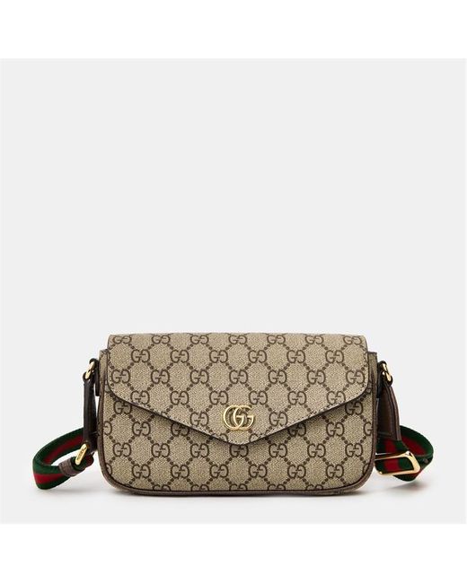 Gucci Black Logo Cotton Ophidia Mini Bag