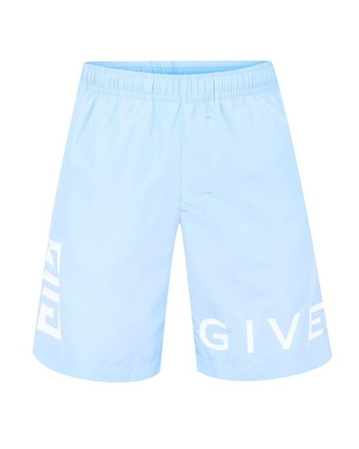 Givenchy Blue 4g Logo Swim Shorts for men