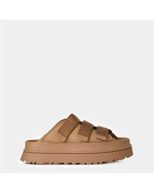 Ugg Brown Goldenglow Glide Flatform Sandals