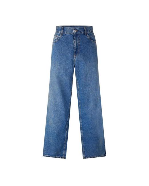 Palm Angels Blue Wide Leg Jeans for men