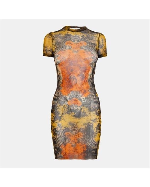 Jean Paul Gaultier Black Medallion Mini Dress