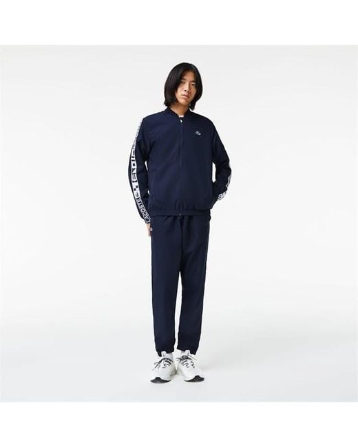 Lacoste Blue Logo Stripe Tennis Sweatsuit for men