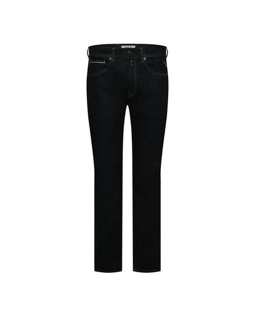 Replay Black Grover Straight-Fit Jeans for men