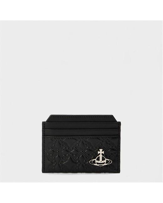 Vivienne Westwood Black Embossed Card Holder for men