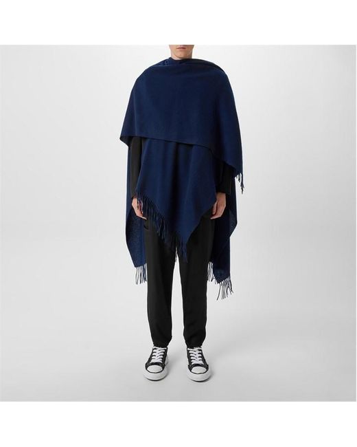 Yohji Yamamoto Blue Cut Poncho for men