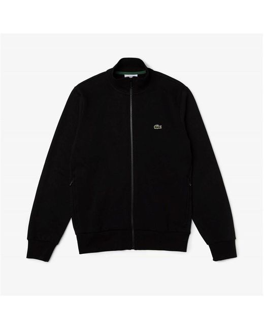Lacoste Black Full Zip Funnel Sweatshirt for men
