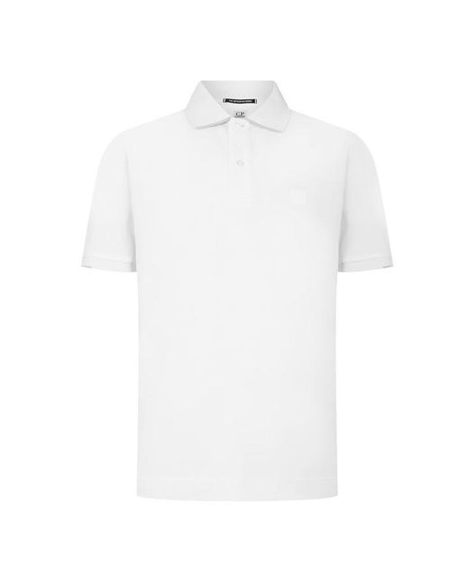 CP COMPANY METROPOLIS Gray Short Sleeve Polo Shirt for men