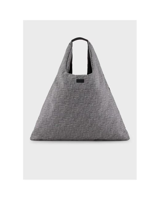 Emporio Armani Gray Backpack for men