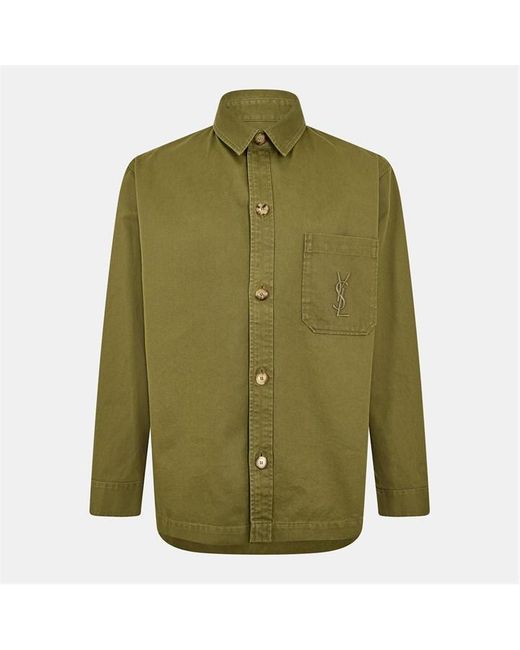 Saint Laurent Green Cassandre Overshirt for men