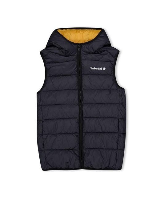 Timberland Blue Reversible Padded Gilet for men