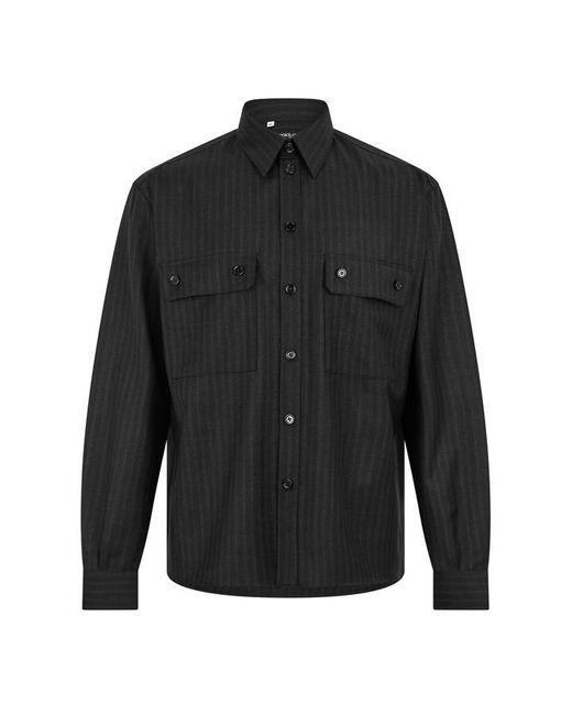 Dolce & Gabbana Blue Long Sleeve Patterned Shirt for men
