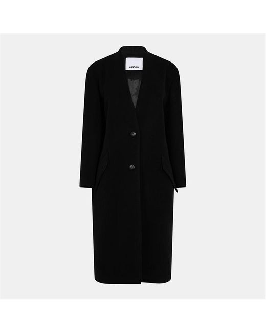 Isabel Marant Black Florane Ct Overcoat