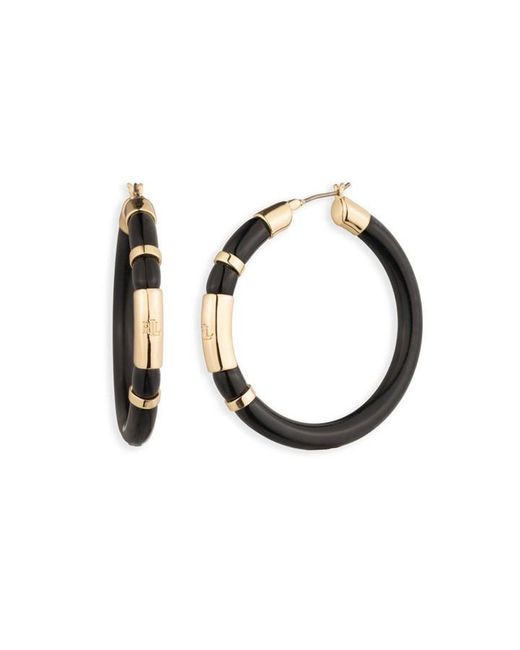Ralph Lauren Metallic Lauren Ralph Lauren & Logo Hoop Earrings