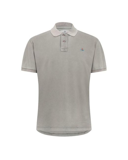 Vivienne Westwood Green Faded Short Sleeve Polo Shirt for men