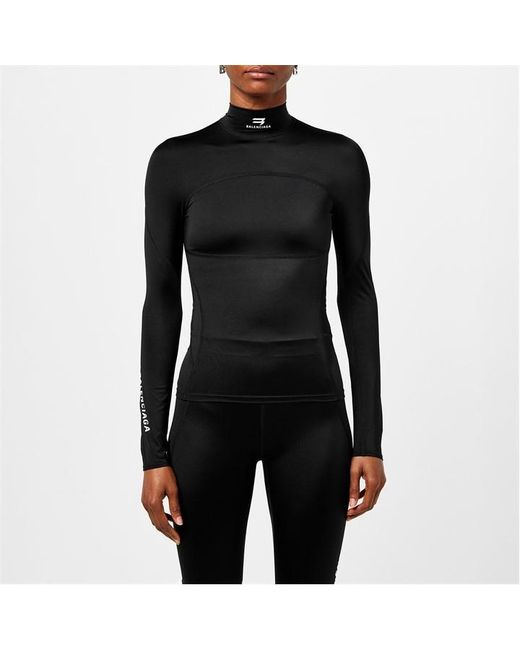Balenciaga Black Sporty B Activewear Top