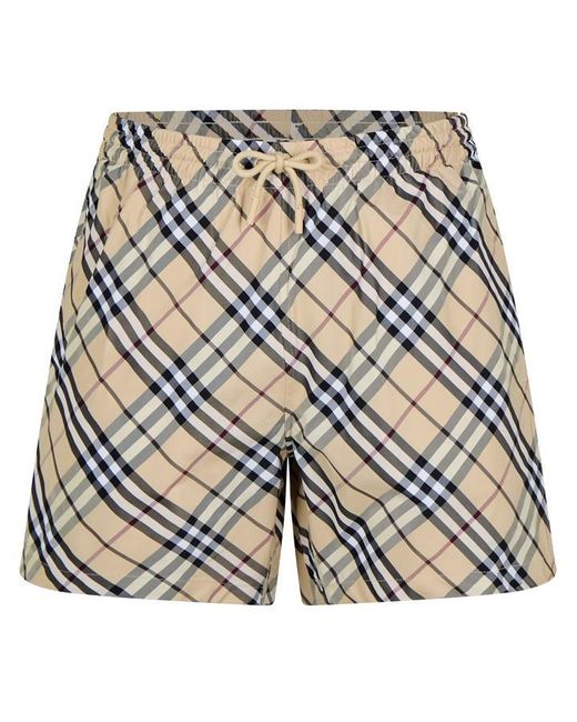 Burberry Natural Check Swim Shorts for men