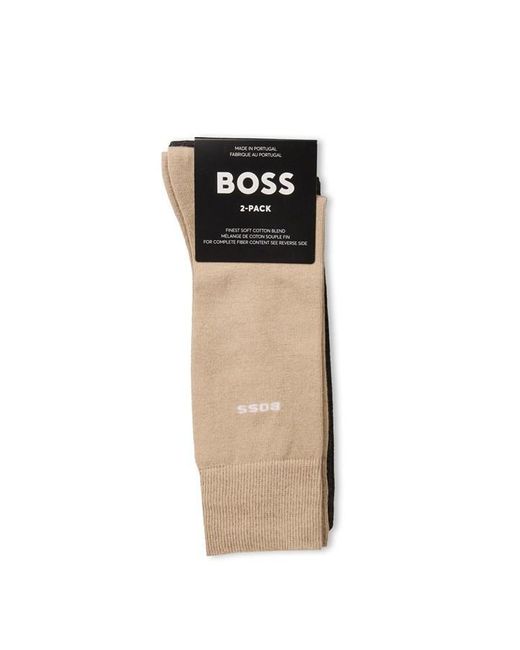 Boss Black 2 Pack Plain Socks for men